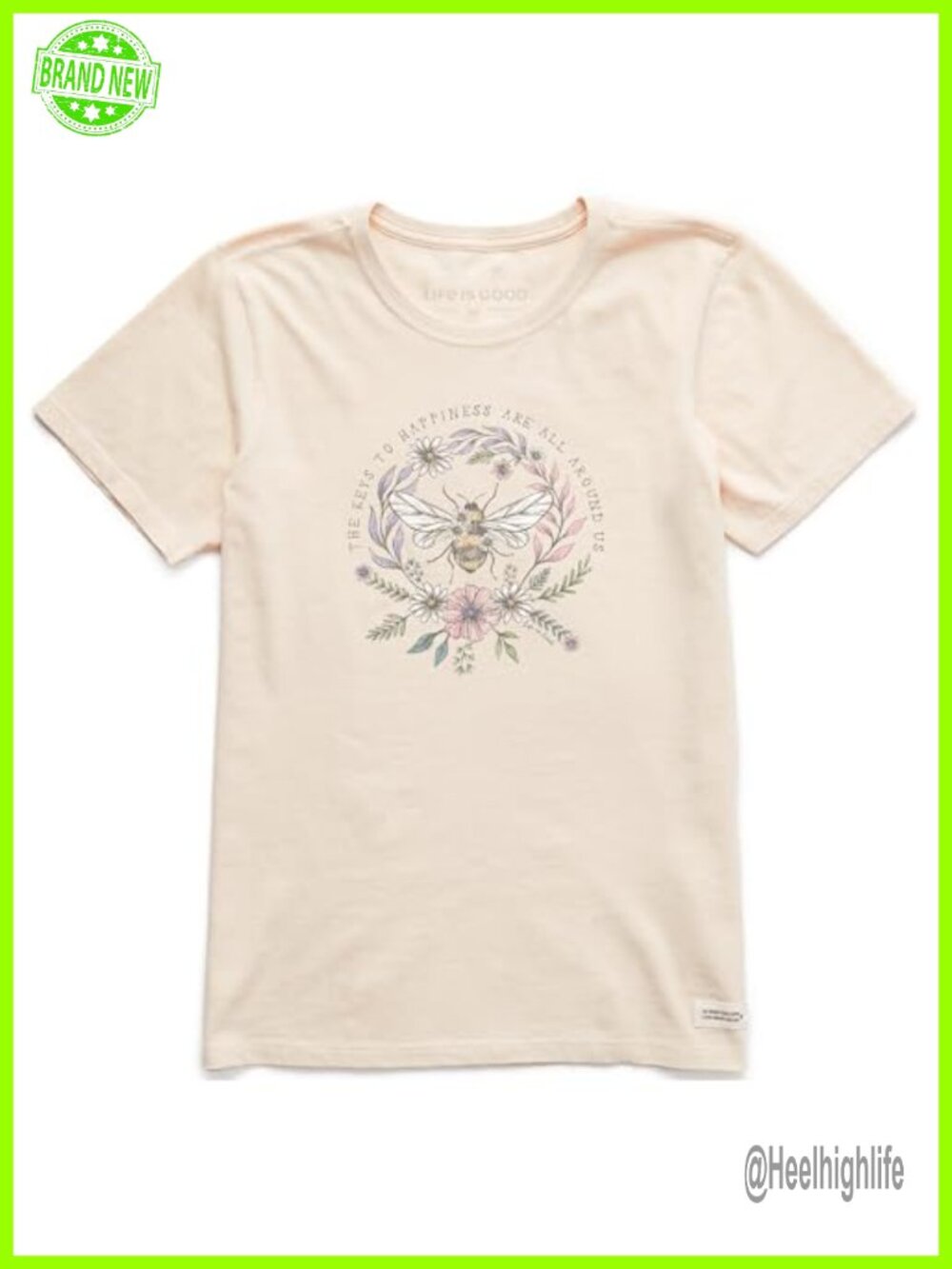 Life is Good Crusher Tee Short Sleeve Cotton Graphic T-Shirt Crew Neck